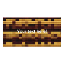 Brown shapes customized photo card