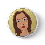 Brown Short Hair Woman Buttons