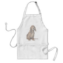 Brown Smiling, Smirking Dog Aprons
