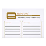 Brown Spatula Recipe Card Invitation