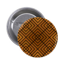 Brown Square Affair Pinback Button
