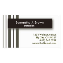 Brown Stripes Business Card