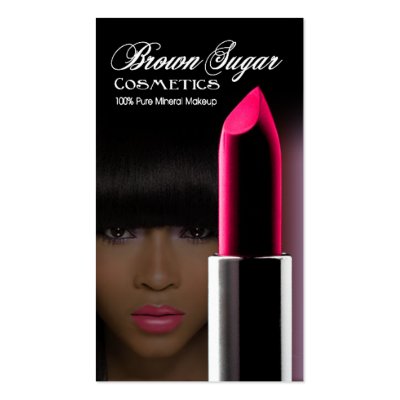 Brown Sugar II - Afrocentric Cosmetics, Makeup Business Card by StylishBusinessCards