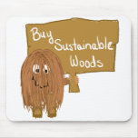 Brown sustainable woods mouse pads