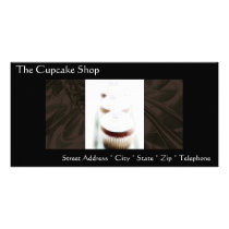 Brown Swirl Cupcake Business Products Photo Card Template