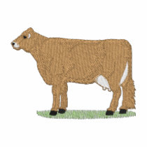 Brown Swiss Embroidered Polo Shirt