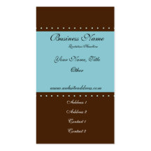 Brown & Teal D3 Chic w/Dots Business Cards