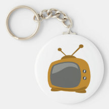 Brown Television Key Chain