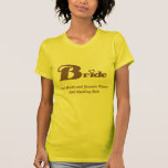 Brown Text Bride Customizable Tank Top