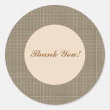 Brown Thank You Sticker