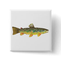 Brown Trout Fishing Pins