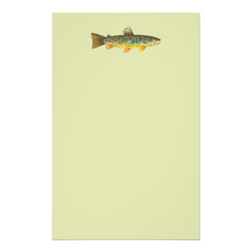 Brown Trout Fishing Customized Stationery