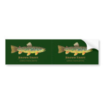 Brown Trout Latin Ichthyology Bumper Stickers
