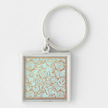 Brown Vintage Swirl keychain