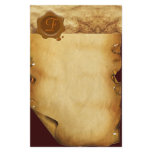 BROWN WAX SEAL PARCHMENT Monogram Stationery Paper