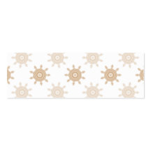 Brown Wheel Cogs. Fractal Circles Pattern. Business Card Template