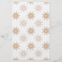 Brown Wheel Cogs. Fractal Circles Pattern. Custom Flyer