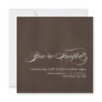 Brown White Modern Wedding Invitation