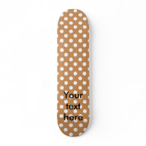 Brown with white polka dots