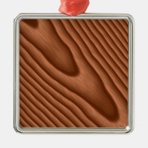 Brown Woodgrain Textured Ornaments