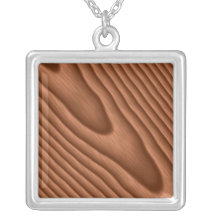 Brown Woodgrain Textured Pendant