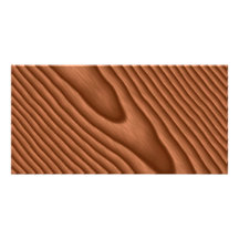 Brown Woodgrain Textured Personalized Photo Card