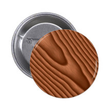 Brown Woodgrain Textured Pinback Buttons