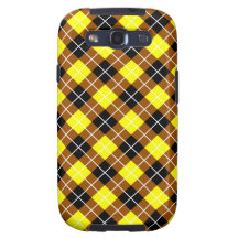 Brown,Yellow, Black and White Argyle Samsung Galaxy SIII Cover