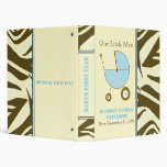 Brown Zebra Print Baby Boy Binder