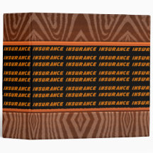 Brown Zebra Stripe Insurance Avery Binder