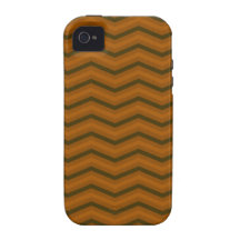 Brown Zig Zag Pattern iPhone 4/4S Covers