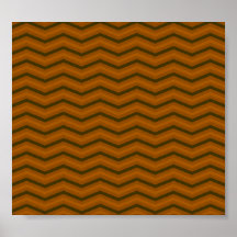 Brown Zig Zag Pattern Poster