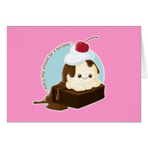 Brownie Sundae Greeting Cards