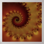 "Brownie Swirl" Fractal Wall Art Poster