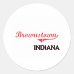 Brownstown Indiana City Classic Stickers