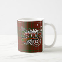 Bruce Tartan Grunge Coffee Mugs