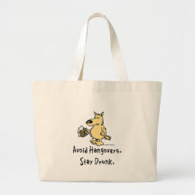Bruce the Dog - Avoid Hangovers Tote Bags