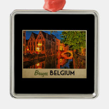 Bruges Belgique la nuit Décoration Pour Sapin De Noël