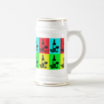 Bruit-Art moderne de vin et de raisins Mugs