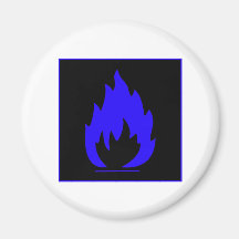 Brûlure chimique fortement inflammable de panneau  magnets