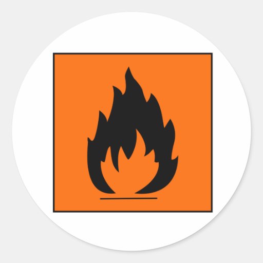 Brûlure chimique fortement inflammable de panneau  adhésifs