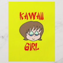 brun de fille de kawaii prospectus