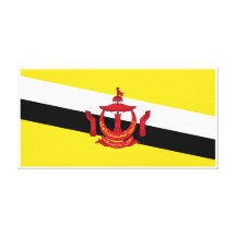 Brunei – Bruneian Flag Stretched Canvas Print