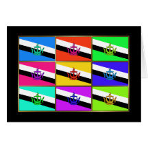 Brunei Multihue Flags Greeting Card