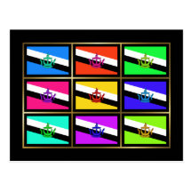 Brunei Multihue Flags Postcard