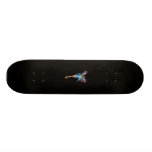 Brunette 3D Pixie - Purple & Blue Custom Skateboard