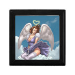 Brunette Angel Pinup with Heart Halo by Al Rio gift boxes