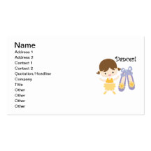 Brunette Dancer Business Card