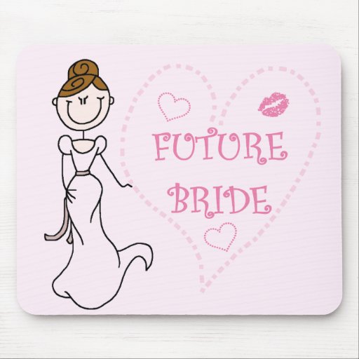 Brunette Future Bride Tshirts and Gifts Mousepad