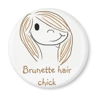 Brunette hair chick fridge magnet by JoJy45